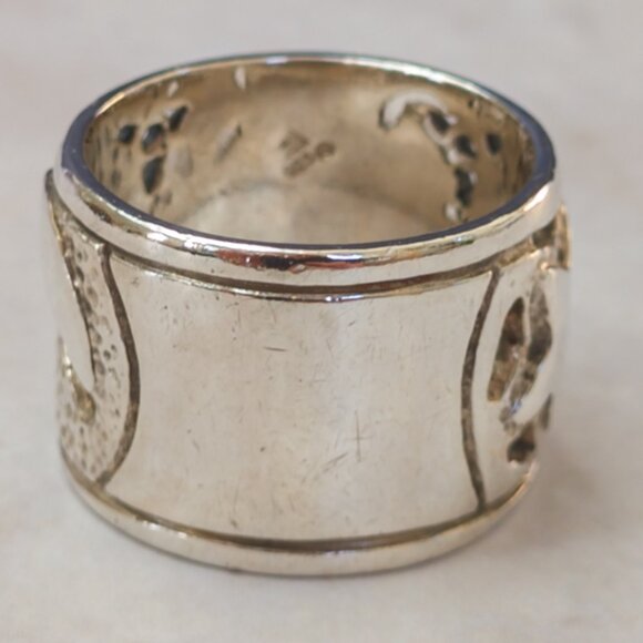 Silpada Sun, Moon & Stars Wide Band Ring — Sterling Silver 925, 14mm, Size 7.25 - Picture 6 of 13